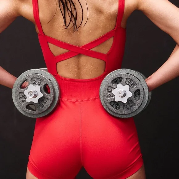 NWOT Free People Movement Good Karma Runsie – Victory Red - Picture 2 of 9